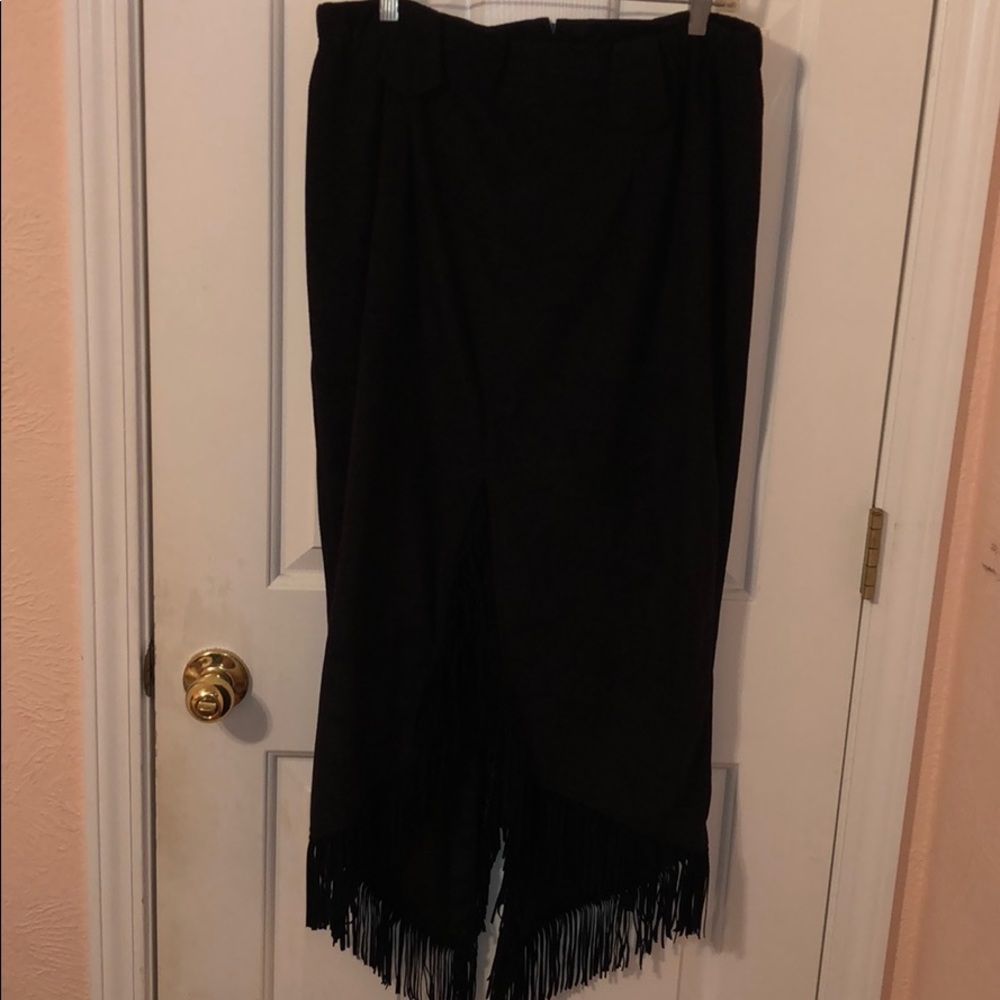 Black Long Midi Skirt